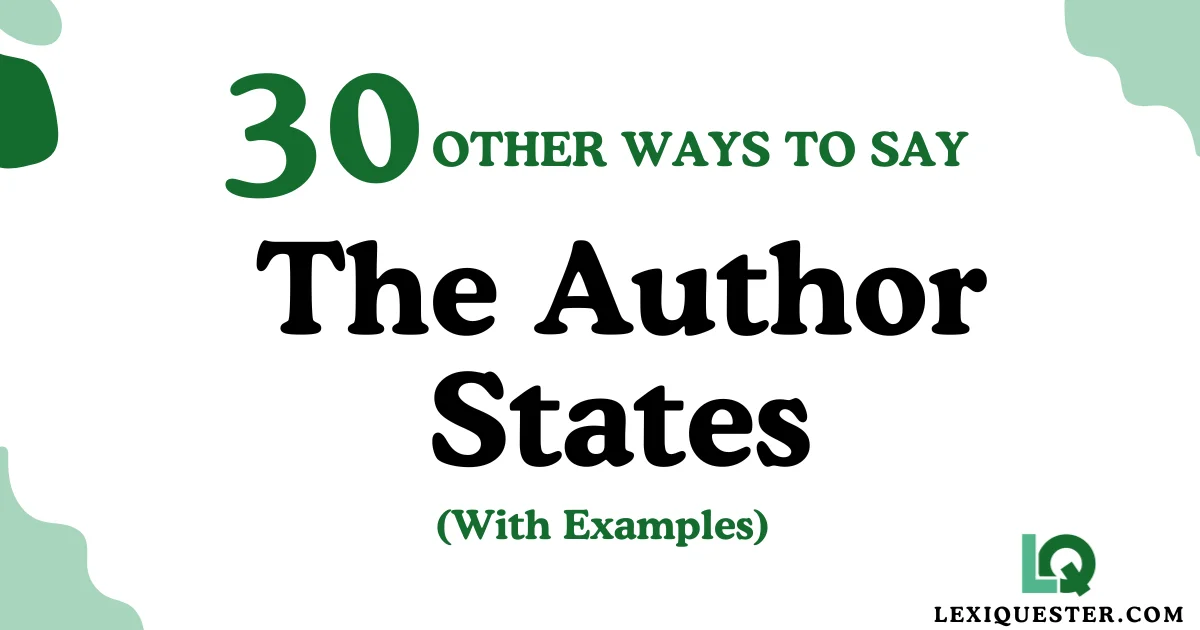 The Author States